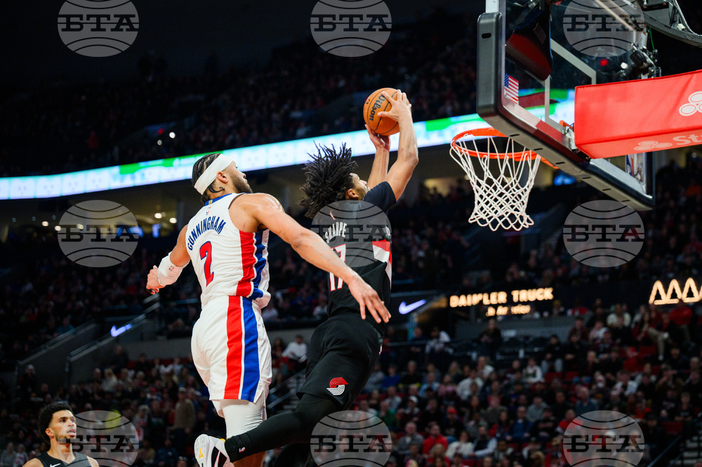 Pistons Trail Blazers Basketball