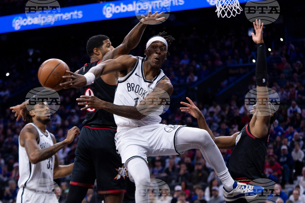 APTOPIX Nets 76ers Basketball