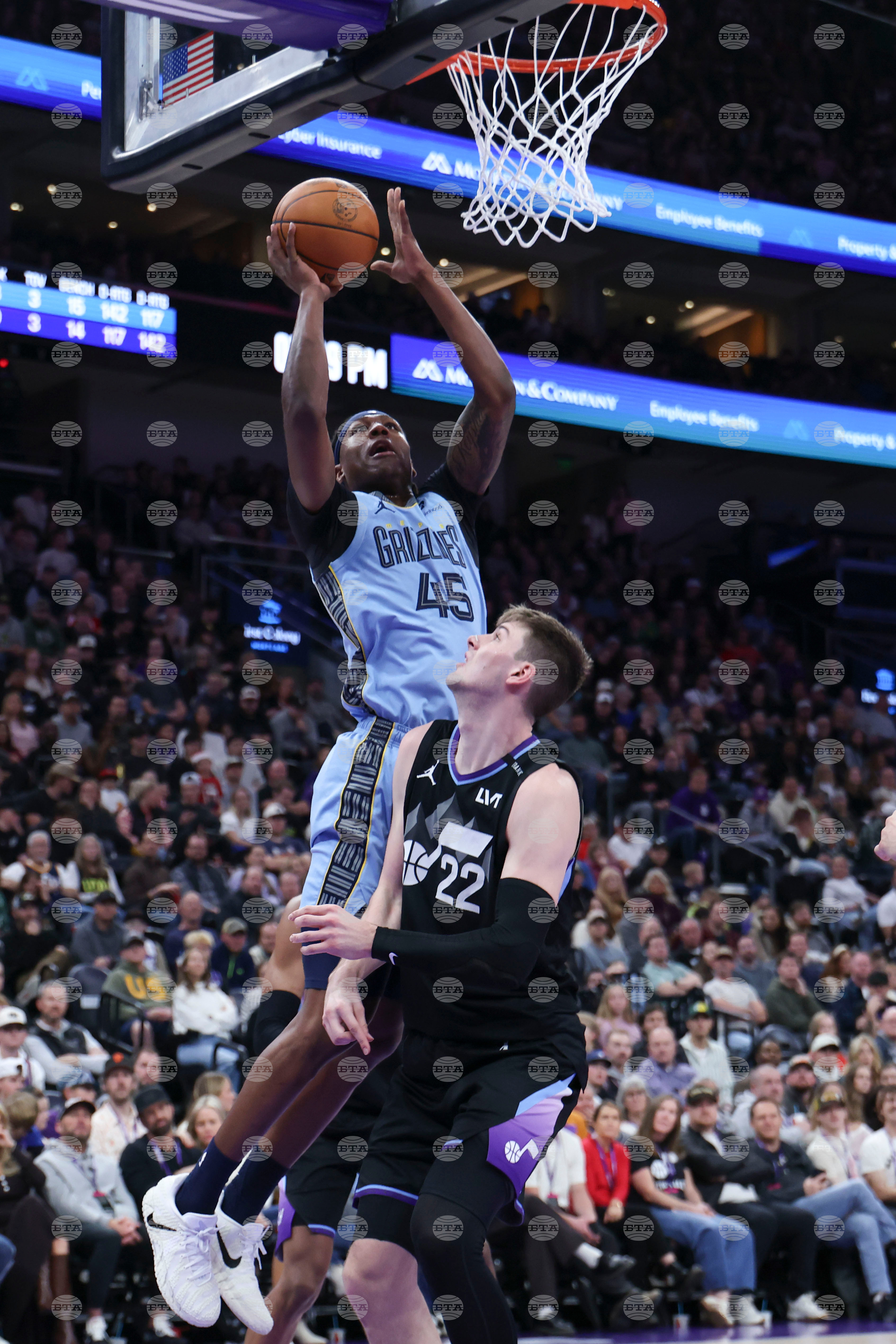 Grizzlies Jazz Basketball