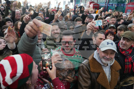 Britain Christmas Eve Meat Market