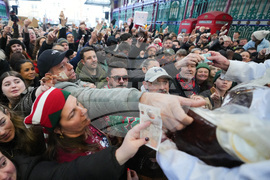 Britain Christmas Eve Meat Market
