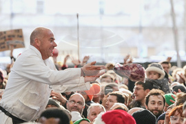 Britain Christmas Eve Meat Market