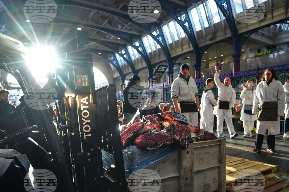 Britain Christmas Eve Meat Market