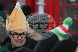 Britain Christmas Eve Meat Market