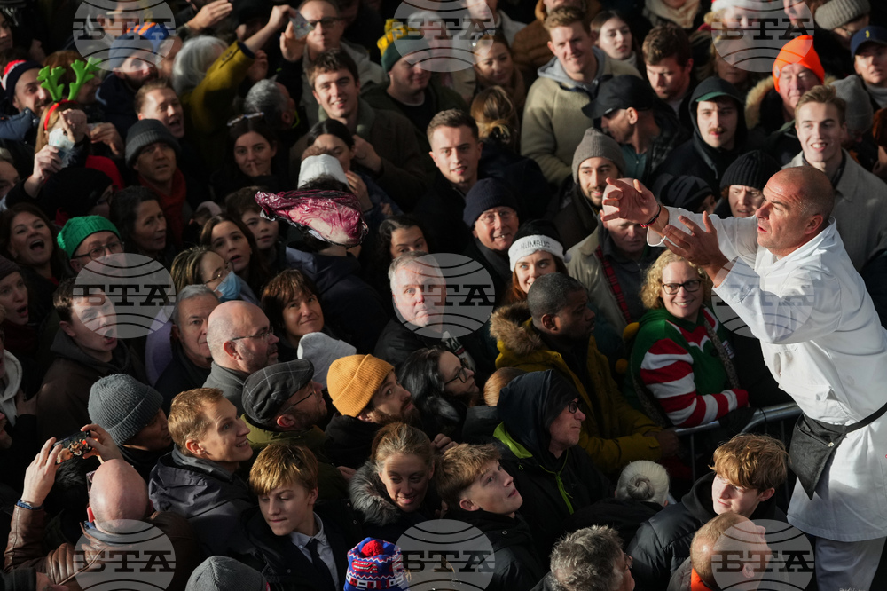 Britain Christmas Eve Meat Market
