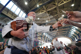 Britain Christmas Eve Meat Market