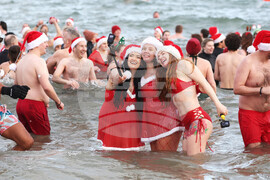 APTOPIX Britain Northern Ireland Christmas Eve Swim