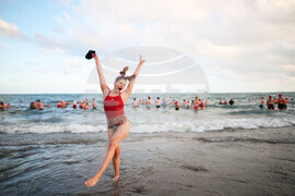 APTOPIX Britain Northern Ireland Christmas Eve Swim