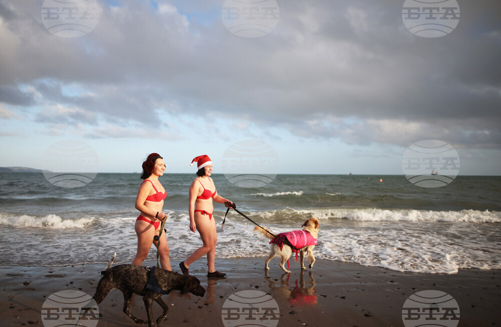 APTOPIX Britain Northern Ireland Christmas Eve Swim