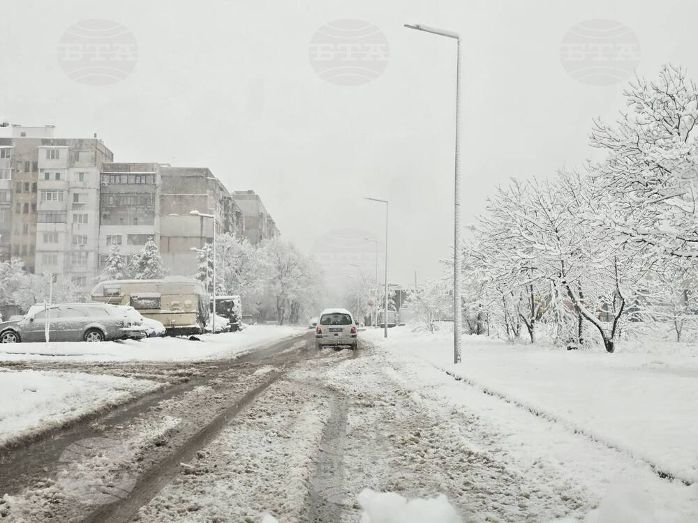 Снежната покривка във Враца е 5–6 см, няма сигнали за проблеми
