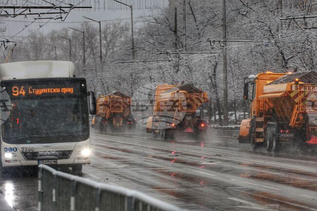 Общо 173 снегопочистващи машини са в готовност във връзка с очаквания снеговалеж тази вечер в София, съобщиха от Столична община 