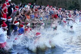 Britain Christmas Swim