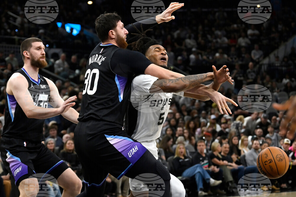 Jazz Spurs Basketball