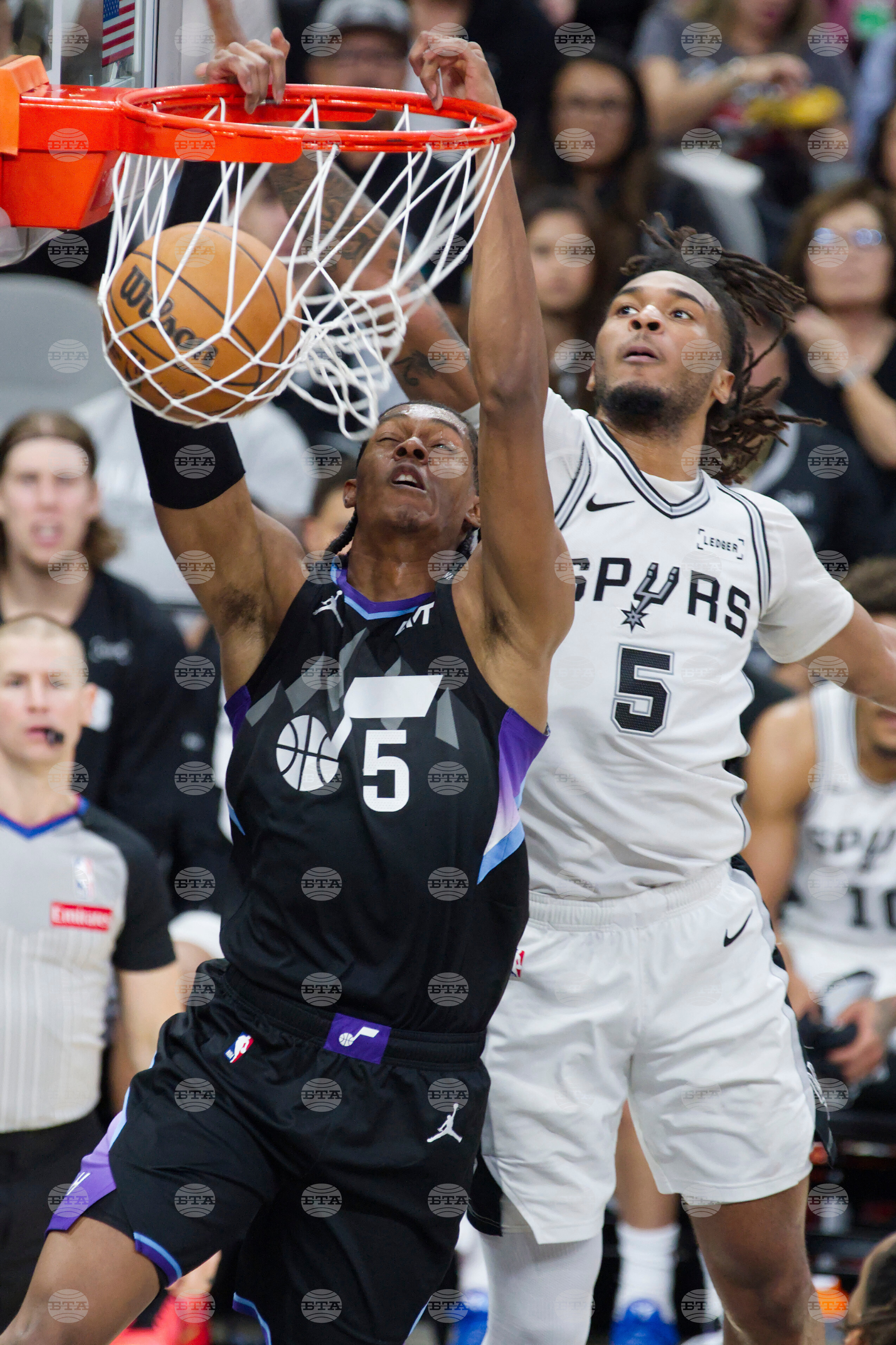 Jazz Spurs Basketball