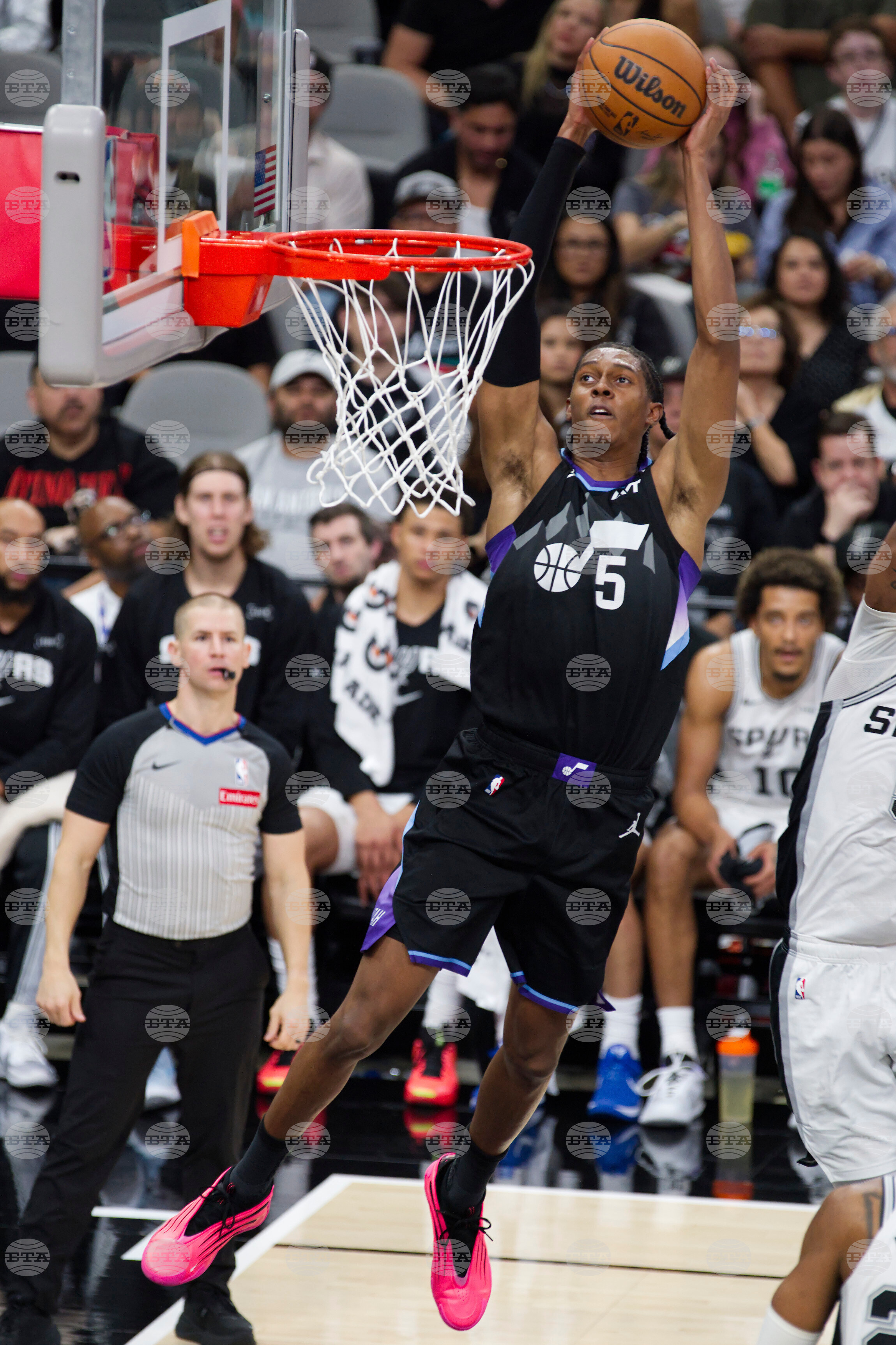 Jazz Spurs Basketball