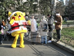 Сърбия - Белград - протестиращи - благотворителен базар