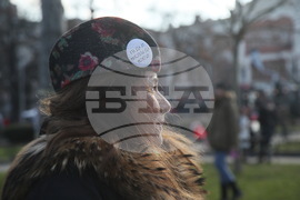 Сърбия - Белград - протестиращи - благотворителен базар