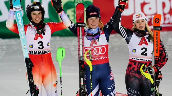 Американката Микаела Шифрин постигна пета поредна победа за сезона в слалома в Земеринг