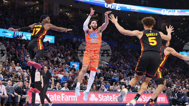 Оклахома Сити Тъндър се наложи над Атланта и постигна 28-а победа в редовния сезон на НБА