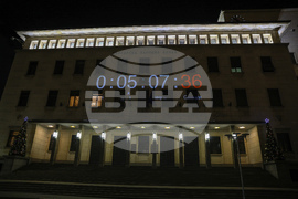 Българска народна банка - Нова година - светлинен часовник