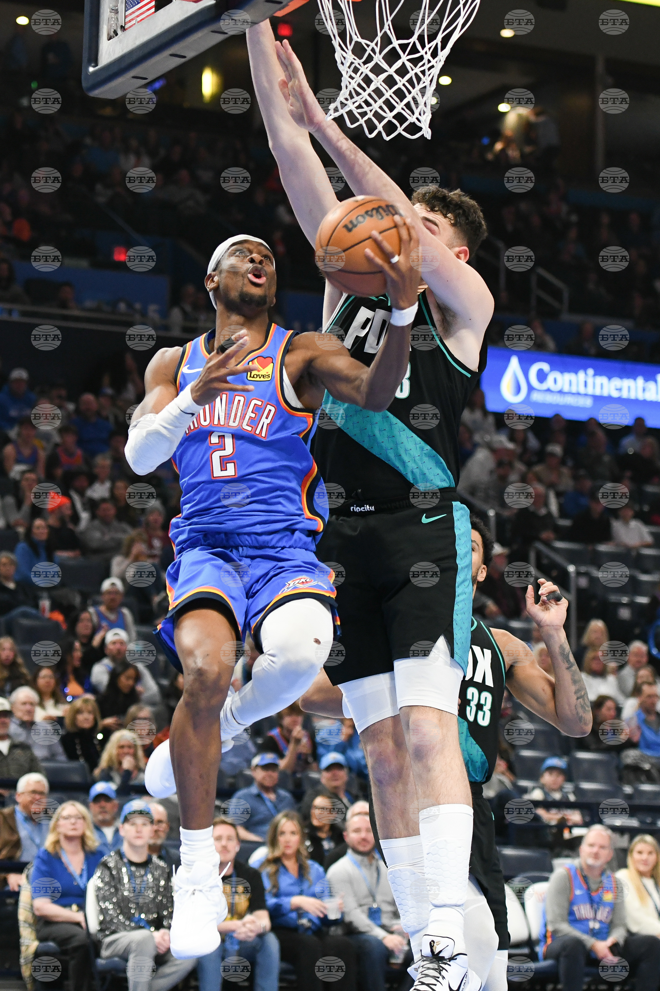 Trail Blazers Thunder Basketball