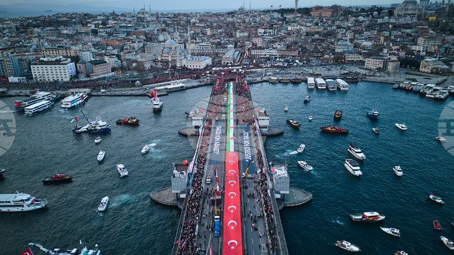 Над половин милион души в Истанбул участваха в масова демонстрация в подкрепа на Газа в първия ден на новата година