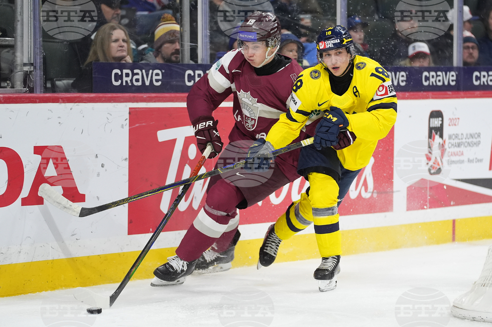 World Juniors Sweden Latvia Hockey