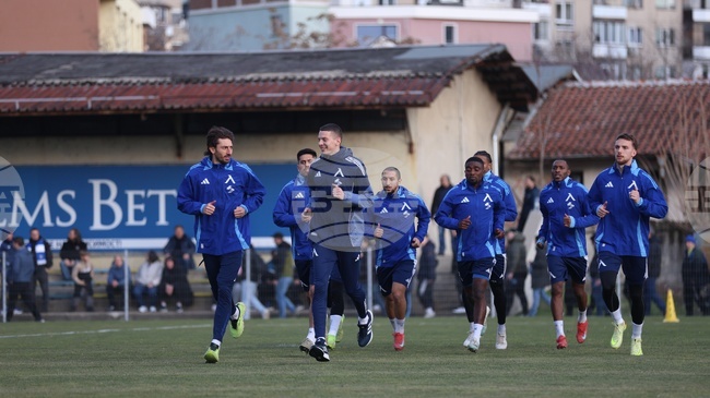 Отборът на Левски направи фитнес тренировка в четвъртък