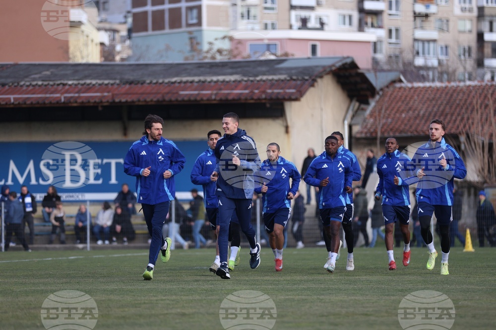Отборът на Левски направи фитнес тренировка в четвъртък