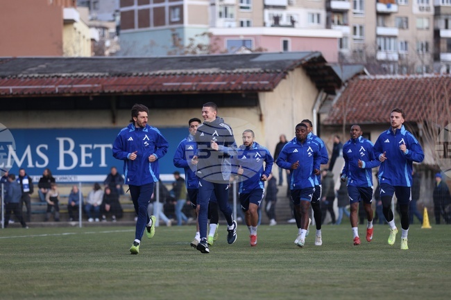 Отборът на Левски направи фитнес тренировка в четвъртък