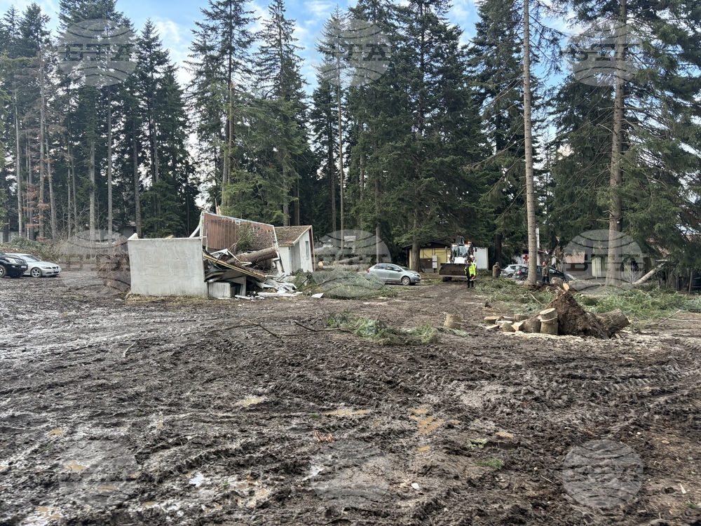 Курортен комплекс "Боровец" - ураганен вятър - щети