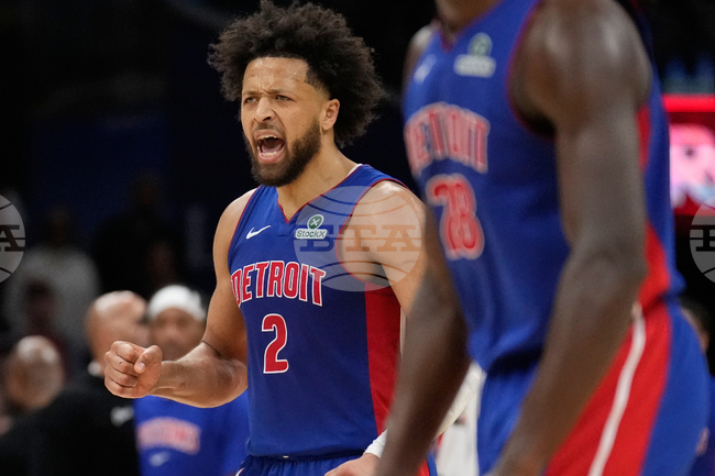 APTOPIX Pistons Cavaliers Basketball