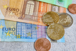 Бургас - евробанкноти и монети