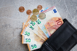 Бургас - евробанкноти и монети