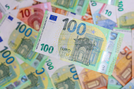 Бургас - евробанкноти и монети