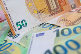 Бургас - евробанкноти и монети