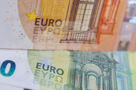 Бургас - евробанкноти и монети