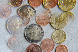 Бургас - евробанкноти и монети