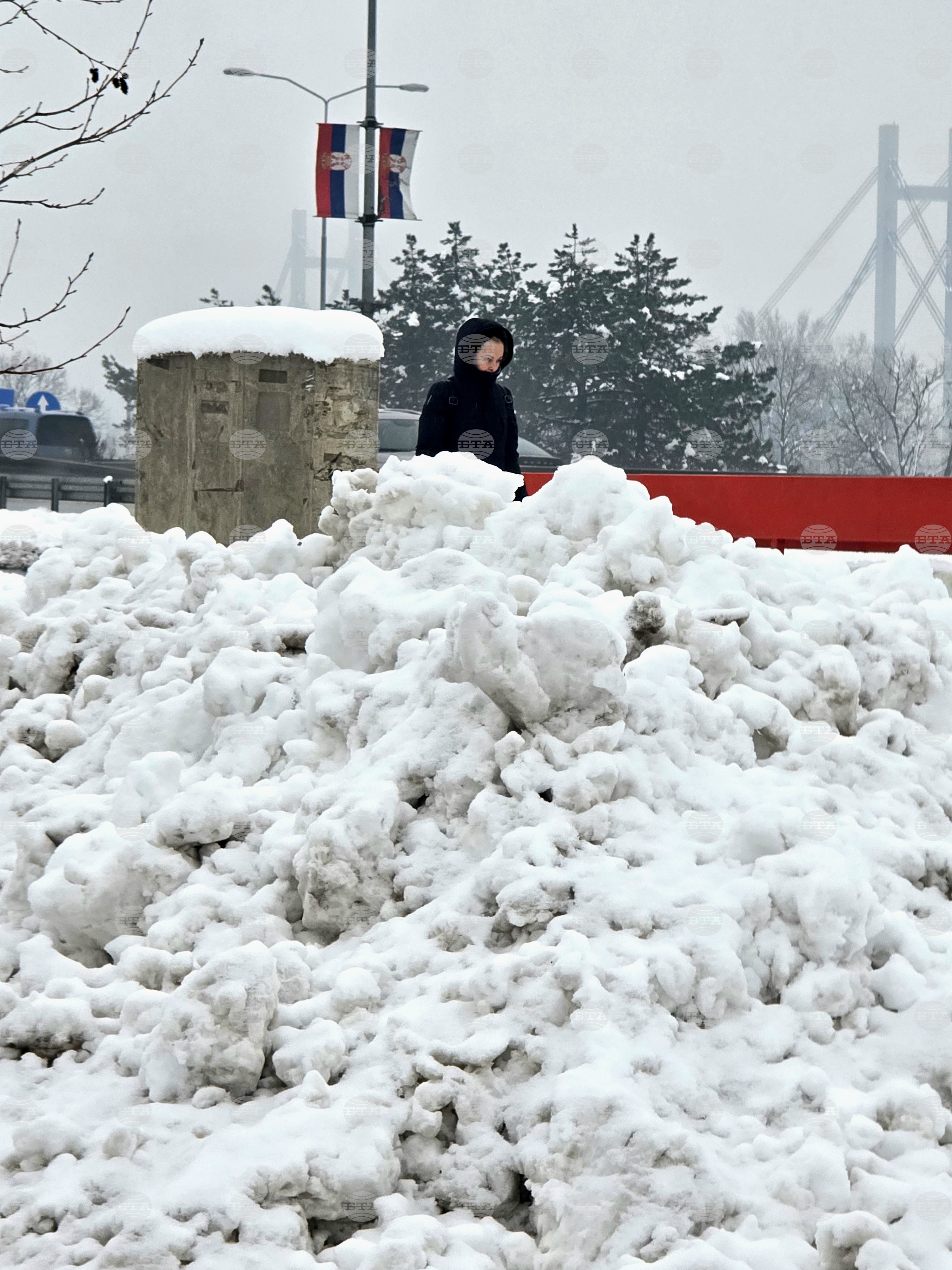 Сърбия - Белград - първи сняг