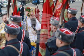Богоявленски водосвет на бойните знамена