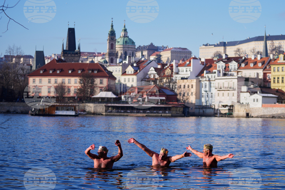 APTOPIX Czech Republic Three Kings Swim