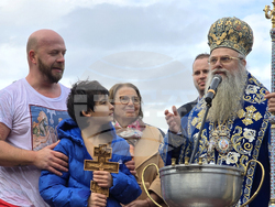 Пловдив - Велик Богоявленски водосвет - изваждане на кръст