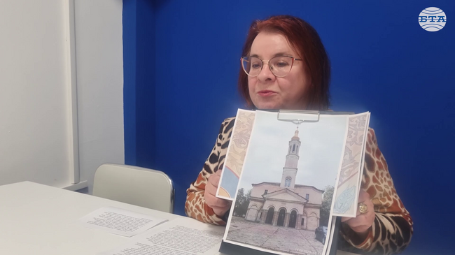 Образът на Паисий върху българската монета от 2 евро е заимстван от стенопис в старата църква в Търговище, каза историкът Светлана Аврамова