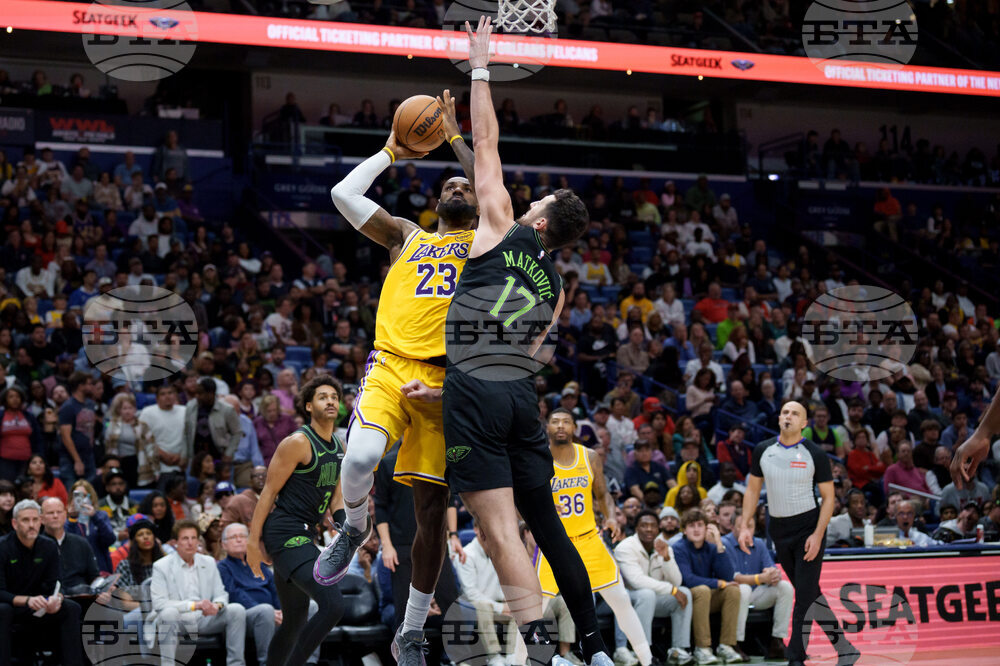 Lakers Pelicans Basketball