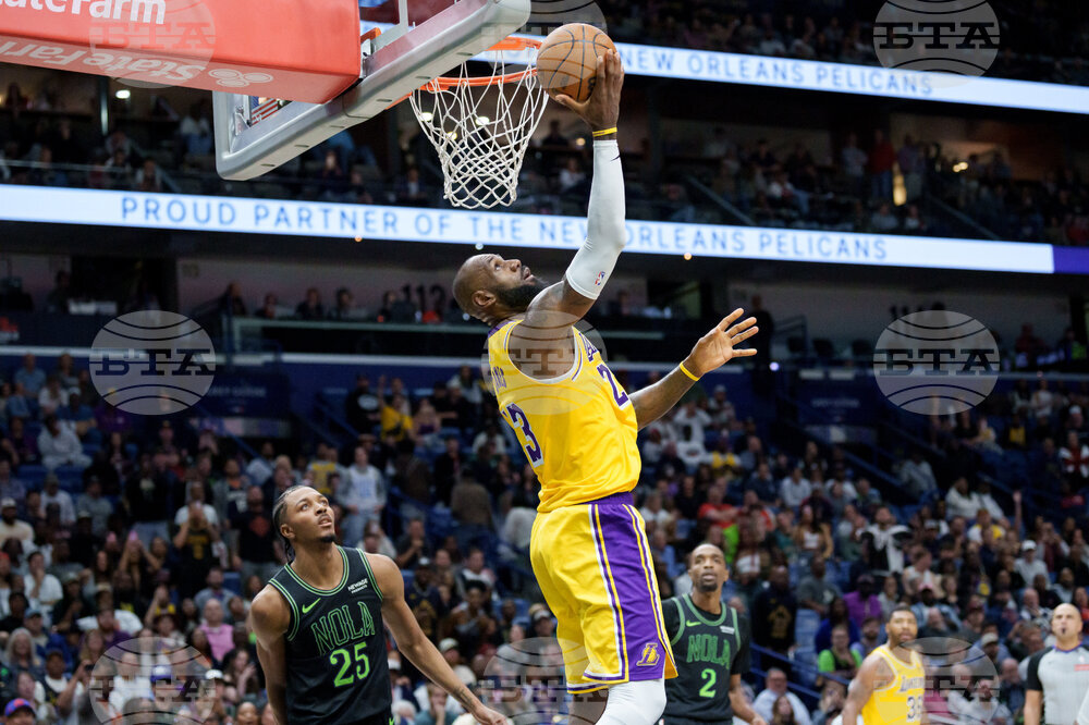 Lakers Pelicans Basketball