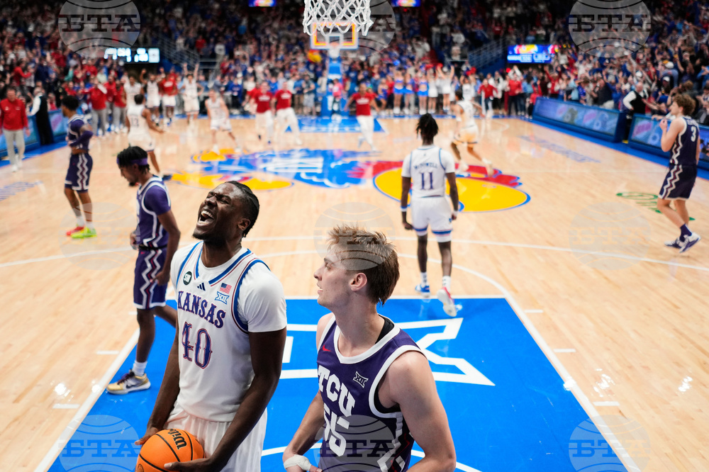 APTOPIX TCU Kansas Basketball