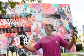 Heat Mural Basketball