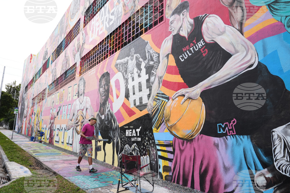 Heat Mural Basketball