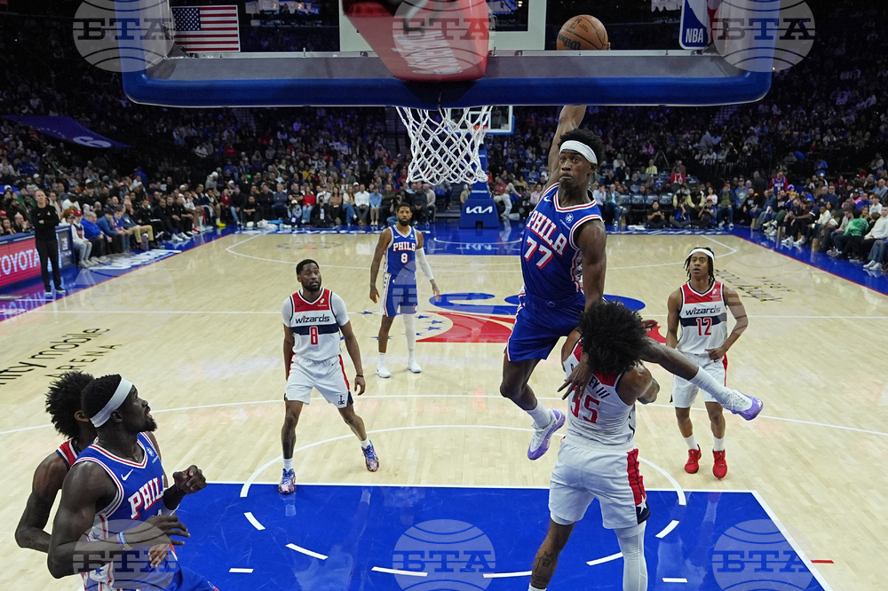 Wizards 76ers Basketball