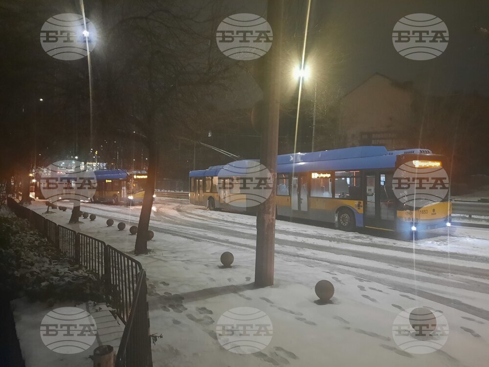 Заради рязката промяна на времето има затруднения в движението на част от градския транспорт в София